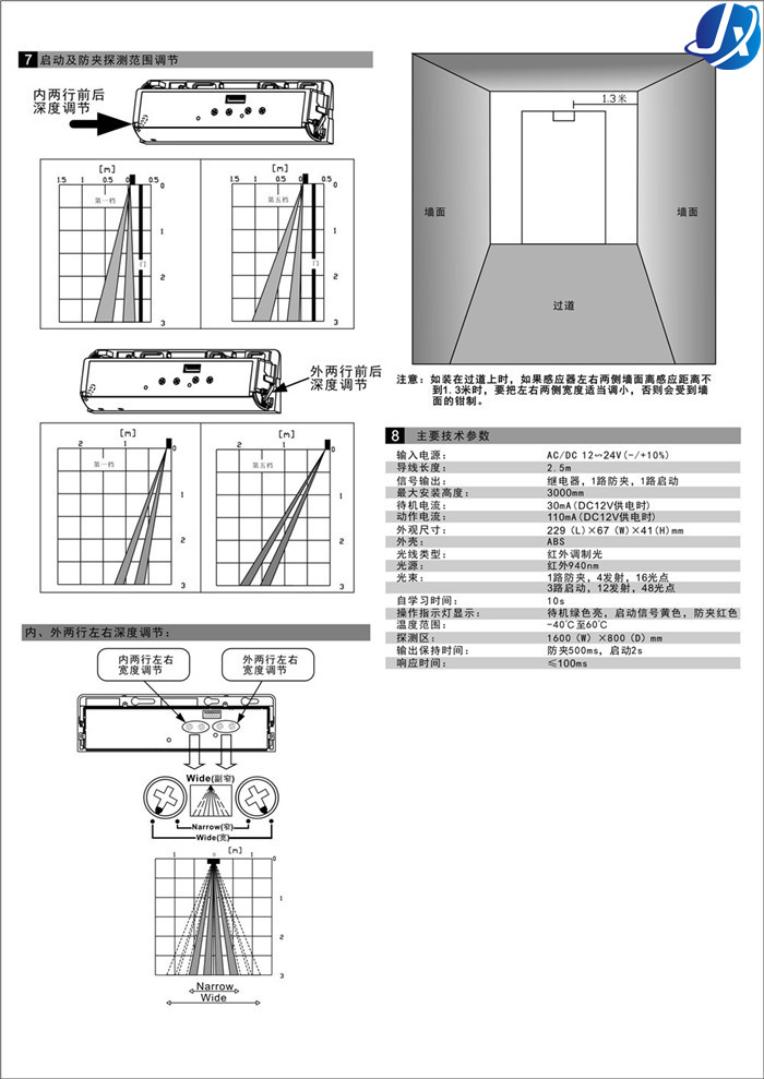 自動門CNB-254啟動防夾紅外感應(yīng)器